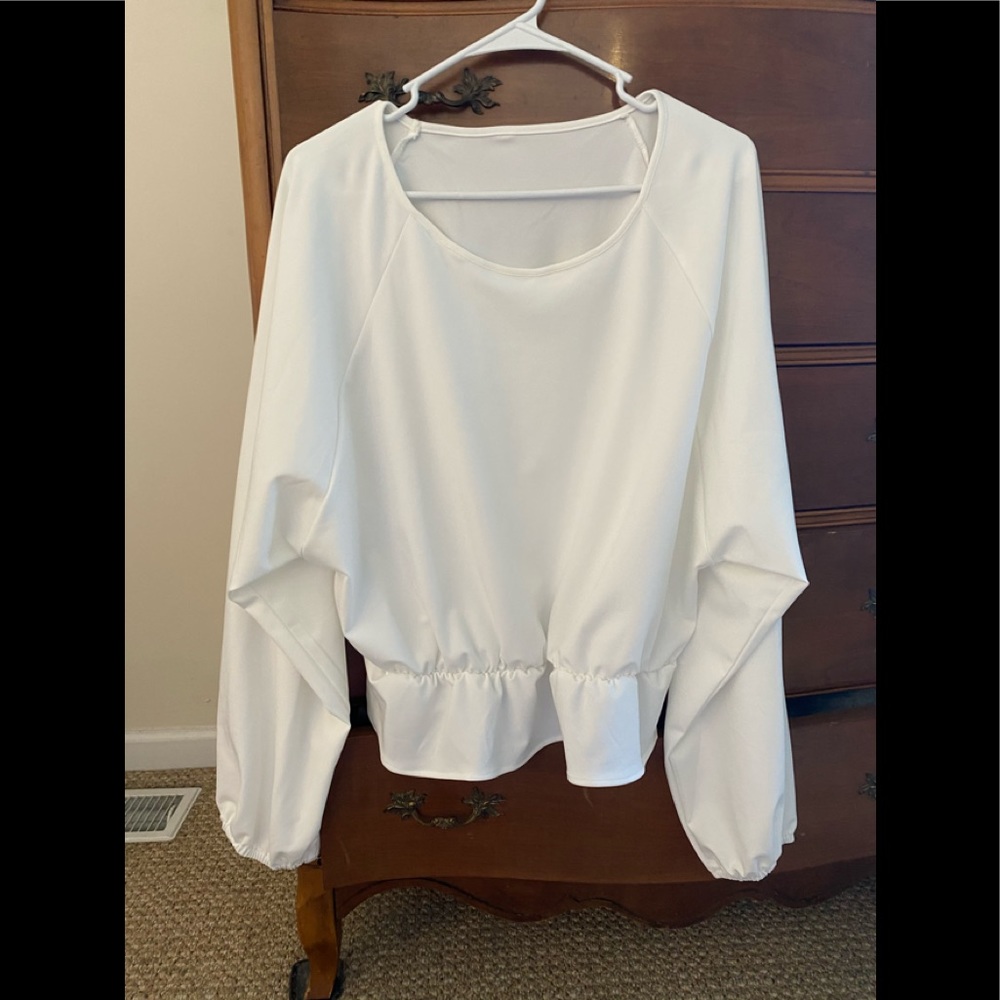 NEW Shein Peplum LS Top - XL